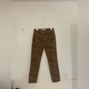 Current/Elliott Animal Print Jeans in Brown and Black